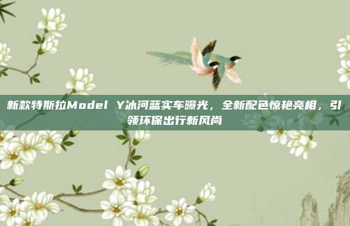 新款特斯拉Model Y冰河蓝实车曝光，全新配色惊艳亮相，引领环保出行新风尚