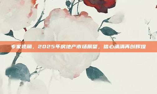 专家视角，2025年房地产市场展望，信心满满再创辉煌