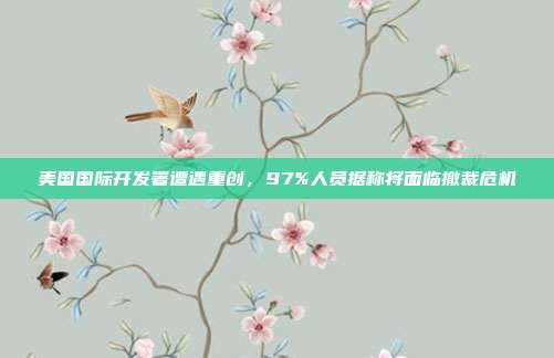 美国国际开发署遭遇重创，97%人员据称将面临撤裁危机