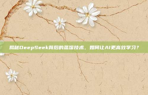 揭秘DeepSeek背后的蒸馏技术，如何让AI更高效学习？